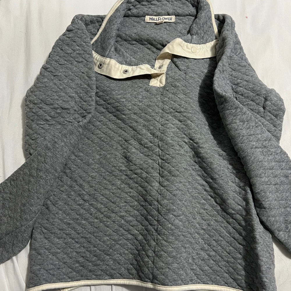 Womens grey and cream sweater